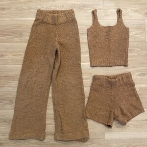 Teddy Cozy Knit Set in Camel XXS/XS